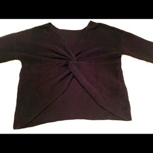 Twist back black Loft sweater. Brand new.